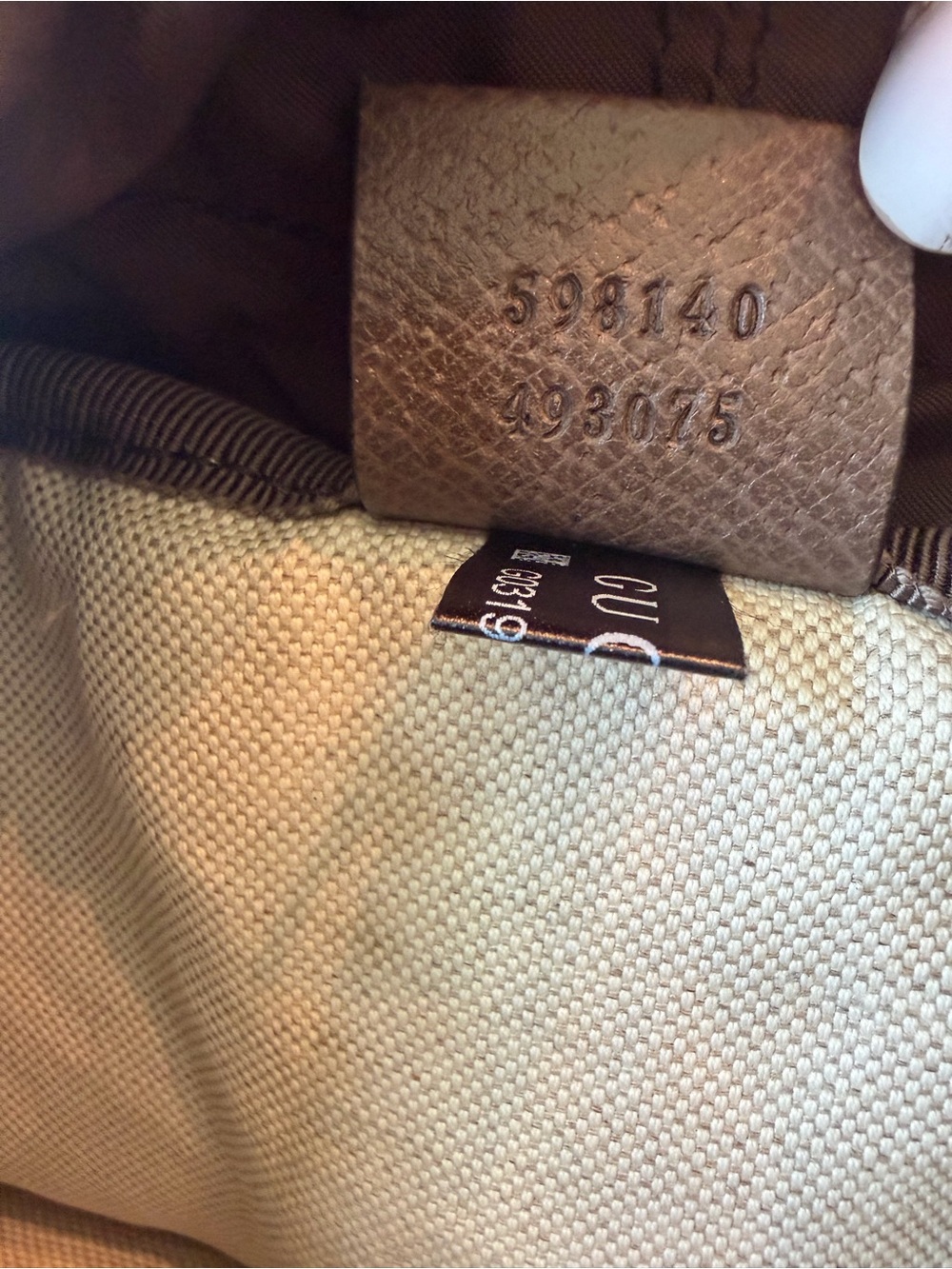 Gucci GG Supreme Coated Canvas Backpack with Red & Green Stripe and Brown Trim - Picture 13 of 16